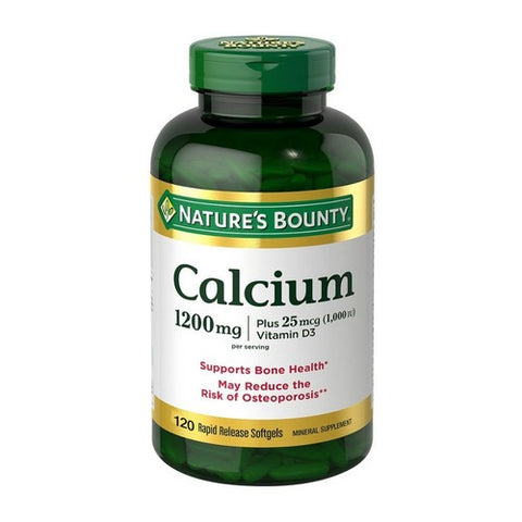 Nature's Bounty, Calcium Plus Vitamin D3, 1200 mg, 120 Softgels