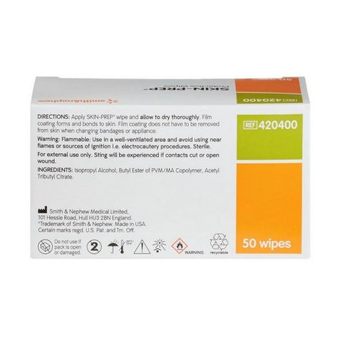 Smith & Nephew, Medical Skin-Prep Protective Dressing Wipes, Box Of 50