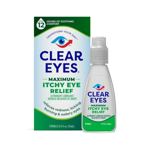 Med Tech Products, Clear Eyes Itchy Eye Relief Drops, 0.5 oz