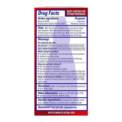 Clear Eyes, Maximum Redness Relief Eye Drops, 0.5 oz