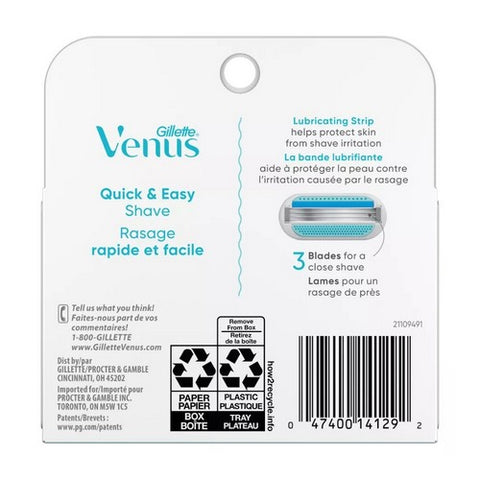 Gillette, Venus Shaving Cartridges, 4 each