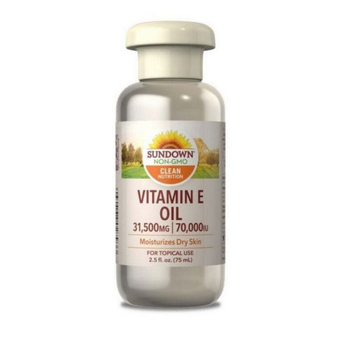 Sundown Naturals, Vitamin E Oil For Dry Skin, 70000 IU, 2.5 oz