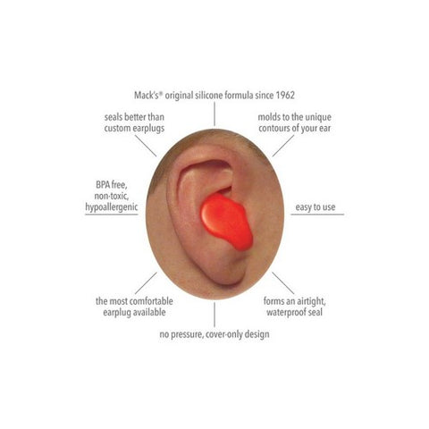 Mack's, Kids Soft Moldable Silicone Ear Plugs, 6 Pairs