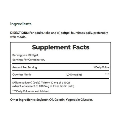 Sundown Naturals, Natures Bounty Garlic And Parsley, 100 caps