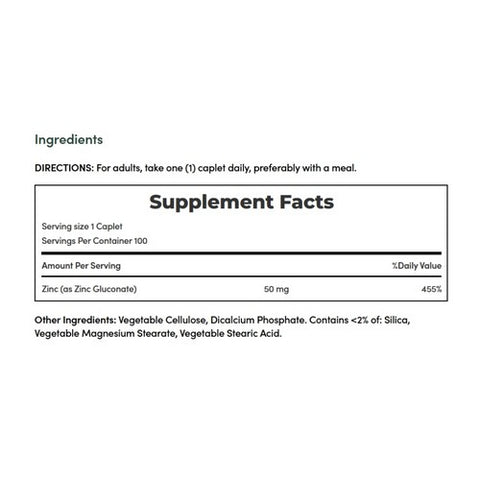 Nature's Bounty, Natures Bounty Chelated Zinc, 50 mg, 100 Count