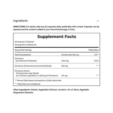 Nature's Bounty, Natures Bounty High Potency Cinnamon Plus Chromium, 2000 mg, 60 caps