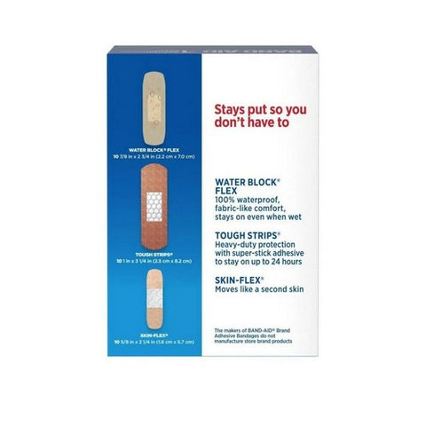 Band-Aid, Adhesive Bandages Variety Pack Assorted Sizes, Box Of 1
