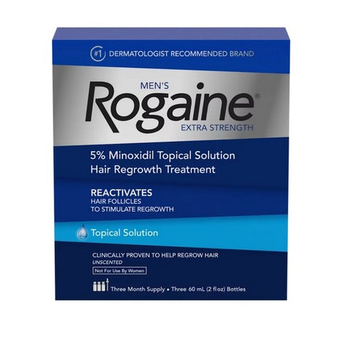 Rogaine, Mens Extra Strength Hair Regrowth Treatment, Unscented 3 X 2 oz