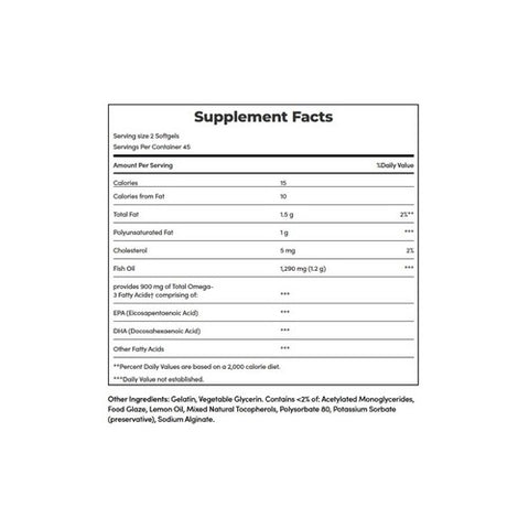 Nature's Bounty, Fish Oil Omega-3, 1290 mg, 90 caps