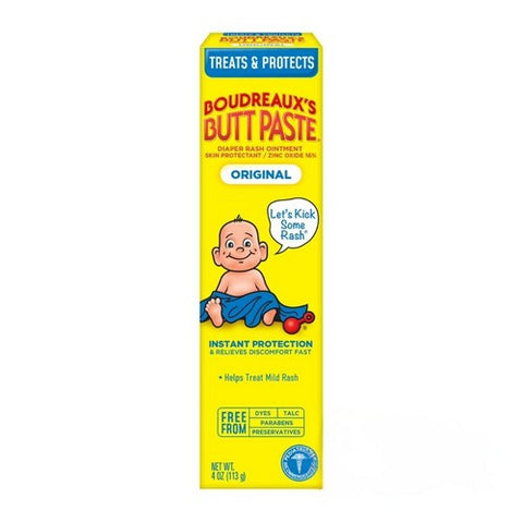 Boudreaux, Butt Paste Diaper Rash Ointment Tube, 4 oz