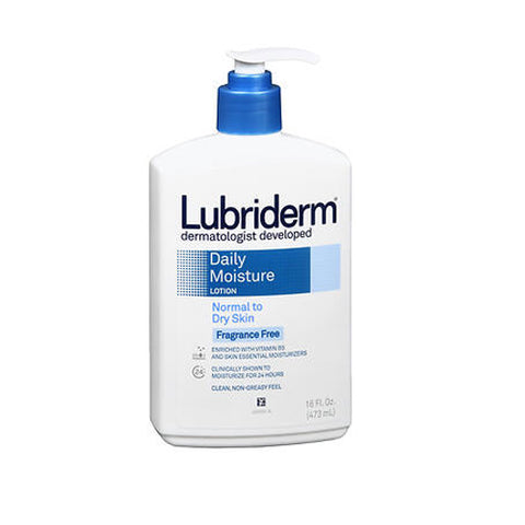 Lubriderm, Daily Moisture Lotion, Fragrance Free 16 Oz