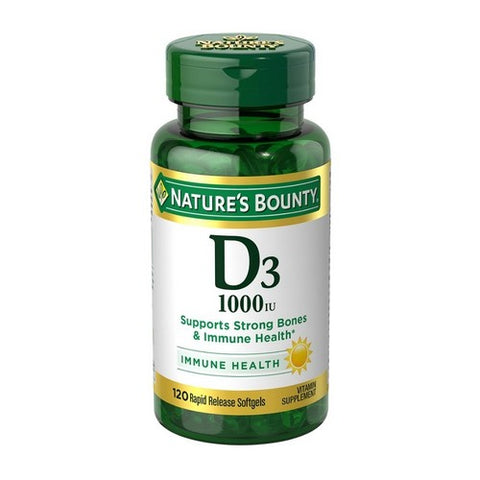 Nature's Bounty, Vitamin D3, 1000 IU, 120 Softgels