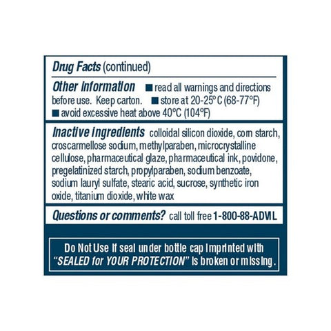 Advil, Pain Reliever And Fever Reducer Coated Tablets, 200 mg, 24 tabs