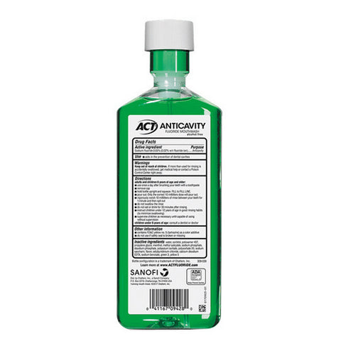 Act, Anticavity Fluoride Rinse Alcohol Free, Mint 18 oz