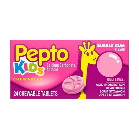Pepto-Bismol, Children Chewable Tablets, Bubble Gum Flavor 24 tabs