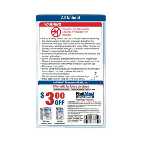 Neilmed, Nasaflo Unbreakable Neti Pot With Premixed Packets, 1 each