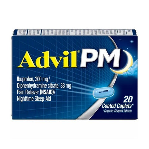 Advil, Pain Reliever And Nighttime Sleep Aid, 20 caplets