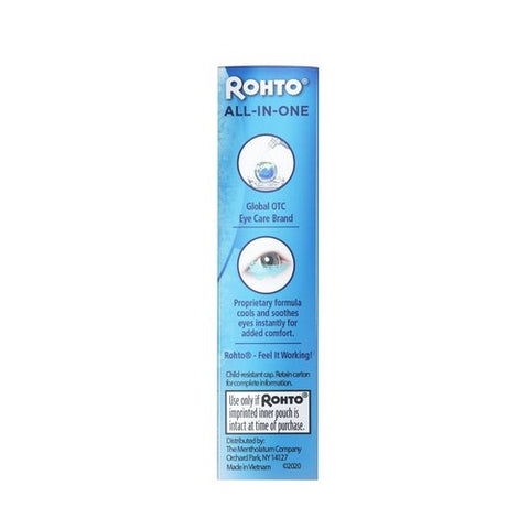 Mentholatum, Rohto Ice Redness Relief Eye Drops, 0.43 oz