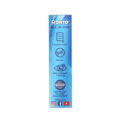 Mentholatum, Rohto Ice Redness Relief Eye Drops, 0.43 oz
