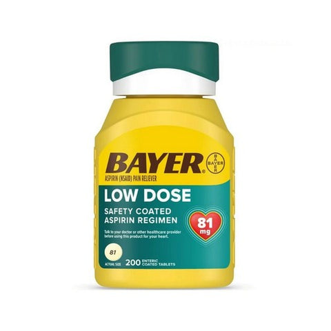 Bayer, Aspirin Regimen Low Dose Safety Coated, 81 mg, 200 tabs