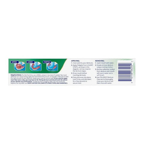 Abreva, Super Poligrip Denture Adhesive Cream, Artificial Flavor/Color Free 2.4 oz