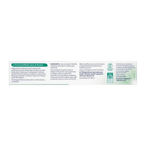 Abreva, Super Poligrip Denture Adhesive Cream, Artificial Flavor/Color Free 2.4 oz