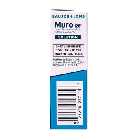 Bausch + Lomb, Bausch And Lomb Muro 128 5% Ophthalmic Eye Solution, 0.5 oz