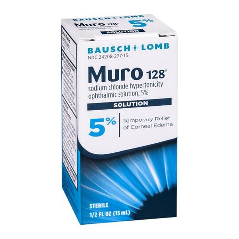 Bausch + Lomb, Bausch And Lomb Muro 128 5% Ophthalmic Eye Solution, 0.5 oz