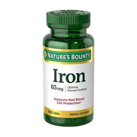 Nature's Bounty, Iron Ferrous Sulphate, 65 mg, 100 Tablets