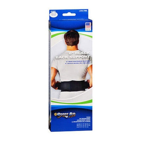 Sport Aid, Scott Sport Aid 6" Black Back Support SA3246 Medium - Large, 1 Each