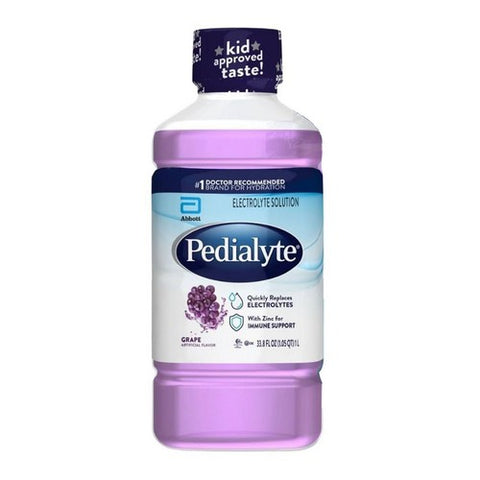 Pedialyte, Oral Electrolyte Solution Grape, 33.8 Oz