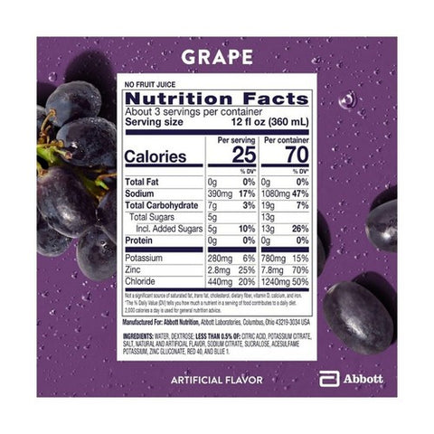 Pedialyte, Oral Electrolyte Solution Grape, 33.8 Oz