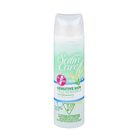 Gillette, Satin Care Shave Gel Sensitive Skin, 7 oz