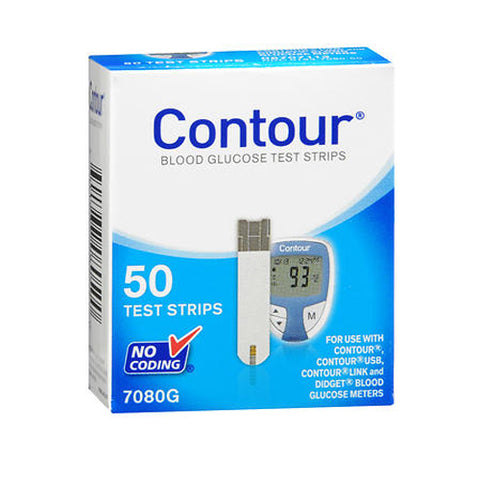 Bayer, Contour Blood Glucose Test Strips, Box Of 50