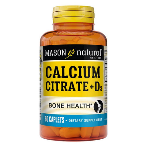 Mason, Calcium Citrate Caplets With Vitamin D, 60 tabs