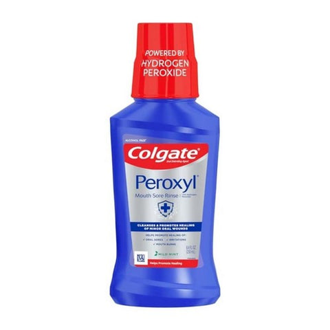 Colgate, Peroxyl Mouth Sore Rinse Alcohol-Free, Mild Mint 8.4 oz