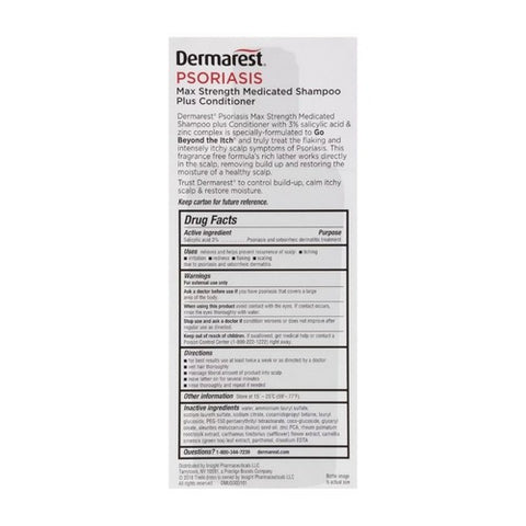 Dermarest, Psoriasis Medicated Shampoo Plus Conditioner, 8 oz