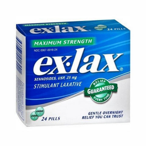 Novartis Consm Hlth Inc, Ex-Lax Pills Maximum Relief, 24 ct