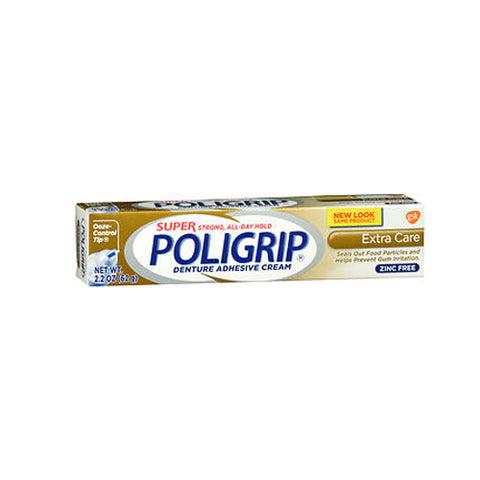 Super Poligrip, Denture Adhesive Cream, Extra Care 2.2 oz