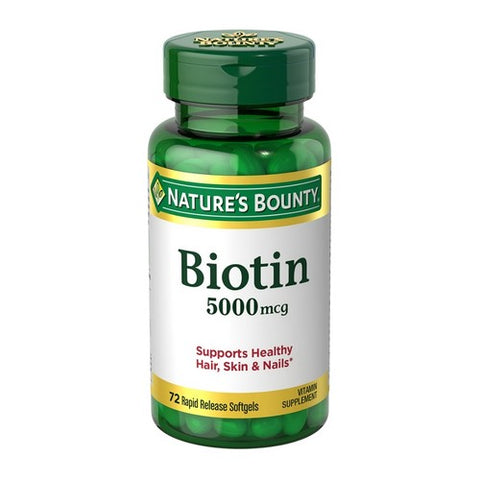 Nature's Bounty, Nature's Bounty Biotin, 5000 mcg, Count of 1