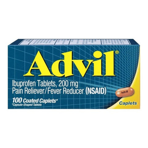 Advil, Ibuprofen Pain Reliever Fever Reducer, 200 mg, 100 Caplets