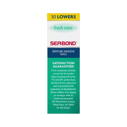 Sea-Bond, Denture Adhesive Wafers Lowers, Fresh Mint 30 each