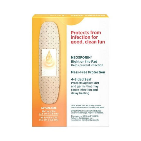 Band-Aid, Antibiotic Adhesive Bandages Assorted Size, Count of 1