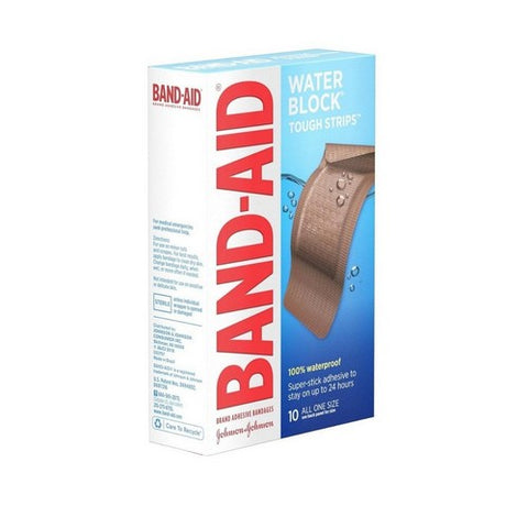 Band-Aid, Tough-Strips 100% Waterproof Adhesive Bandages Extra Large, 10 each