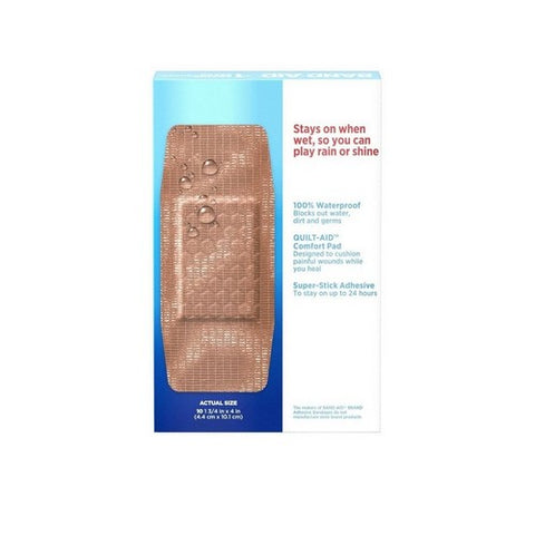 Band-Aid, Tough-Strips 100% Waterproof Adhesive Bandages Extra Large, 10 each