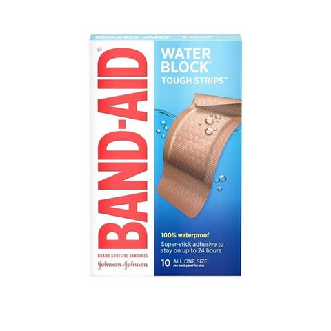 Band-Aid, Tough-Strips 100% Waterproof Adhesive Bandages Extra Large, 10 each