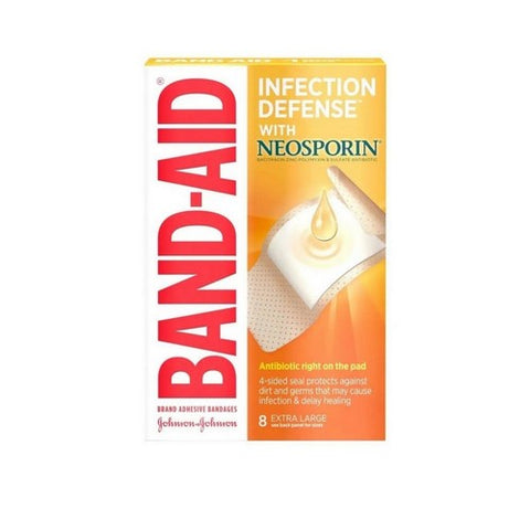 Band-Aid, Adhesive Bandages Antibiotic Extra Large, 8 each