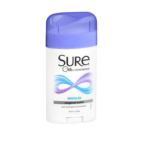 Sure, Anti-Perspirant Deodorant Original Solid, Regular Scent 1.7 oz