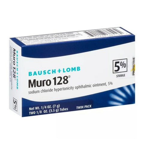 Bausch + Lomb, Bausch And Lomb Muro 128 5% Sterile Ophthalmic Eye Ointment, 2 pack