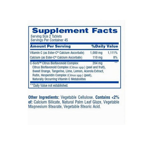 Ester-C, Vitamin C Coated Tablets, 500 mg, 90 tabs